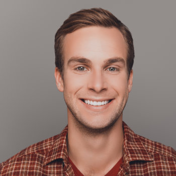 cheerful young man smiling