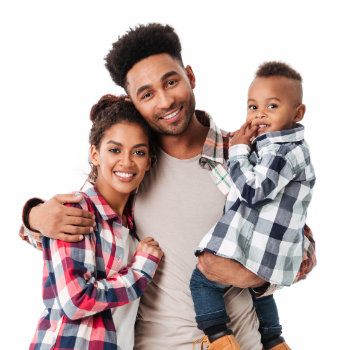 happy african american family